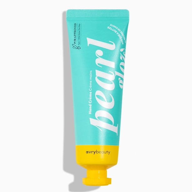 Tube of Avry Beauty pearl cream on a white background