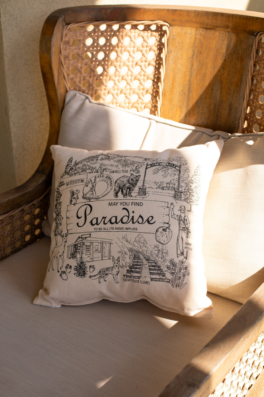 Paradise Icons Throw Pillow
