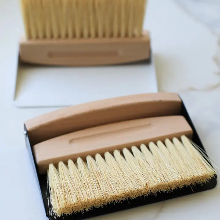 Mini Wooden Broom &amp; Dustpan Set with Sisal Bristles