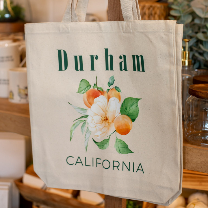 Durham California Floral Canvas Tote Bag