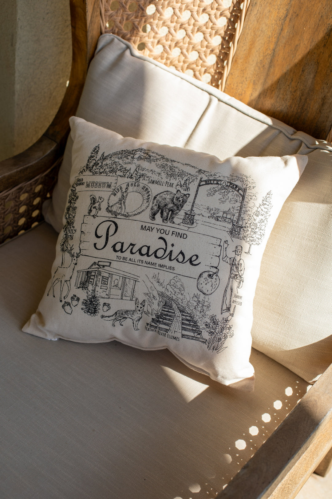Paradise Icons Throw Pillow