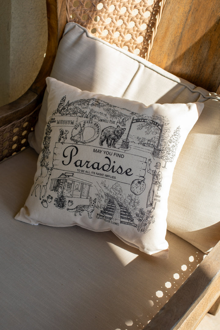 Paradise Icons Throw Pillow