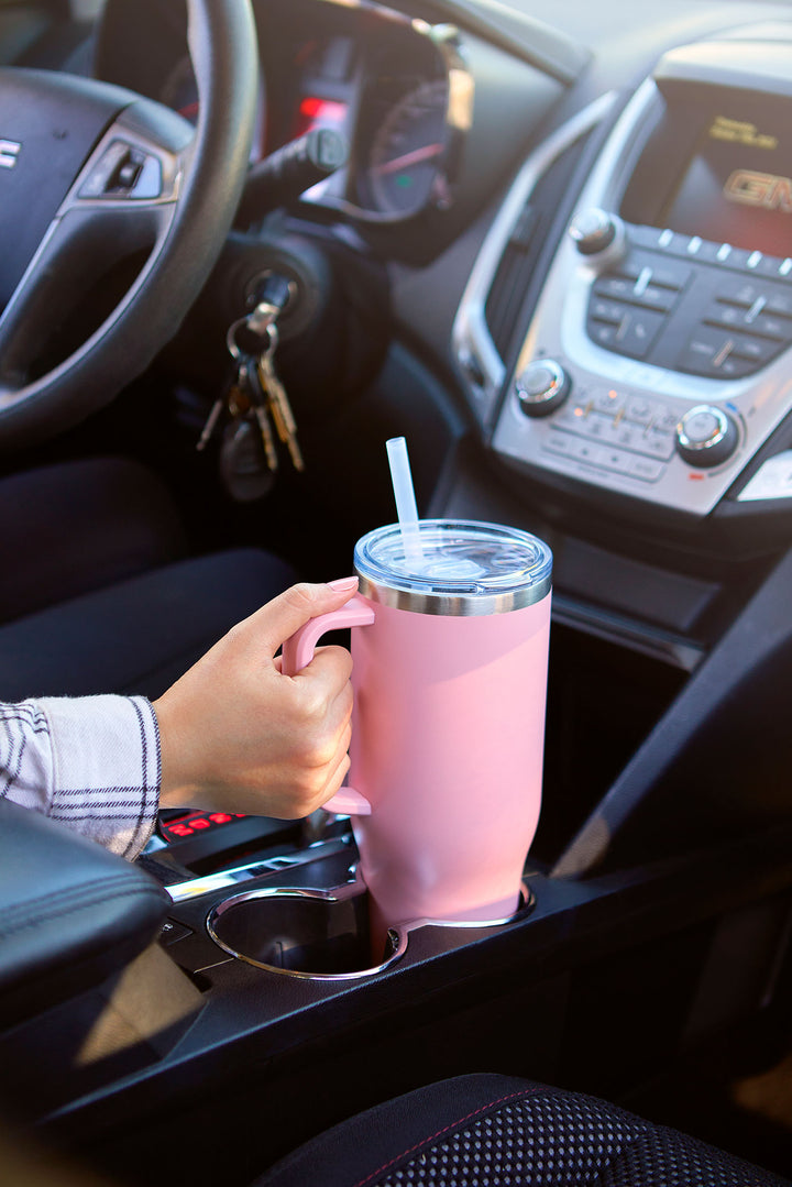 40 oz Tumbler with Handle, Screw Lid