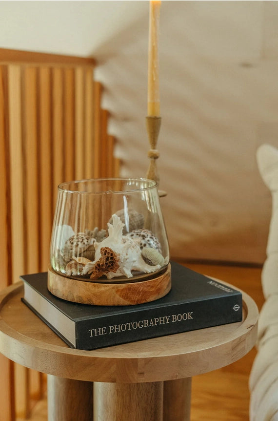 Glass + Wood Farmhouse Lantern