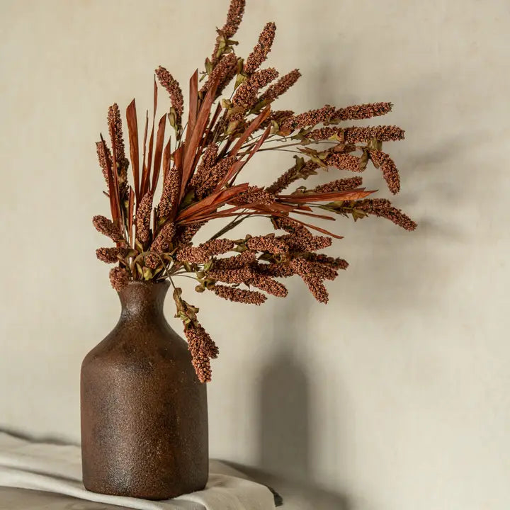 32-Inch Rust Heather and Dried Grass Spray