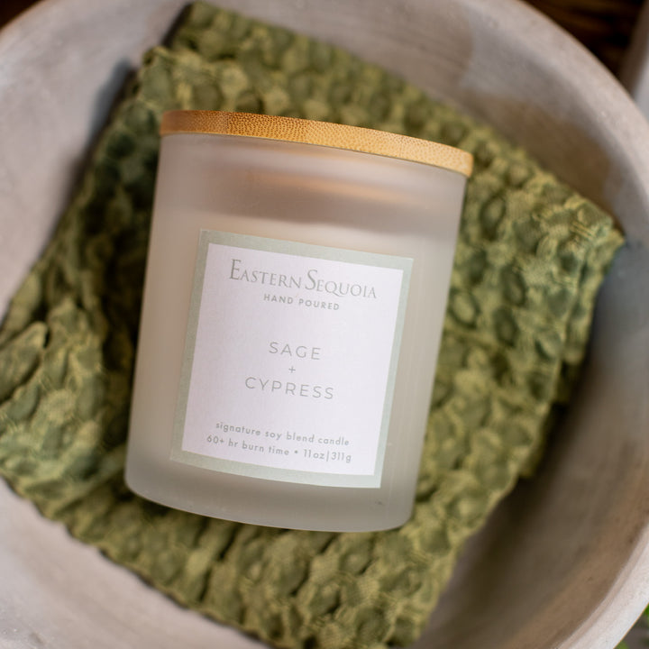 Sage + Cypress Candle, 11 oz