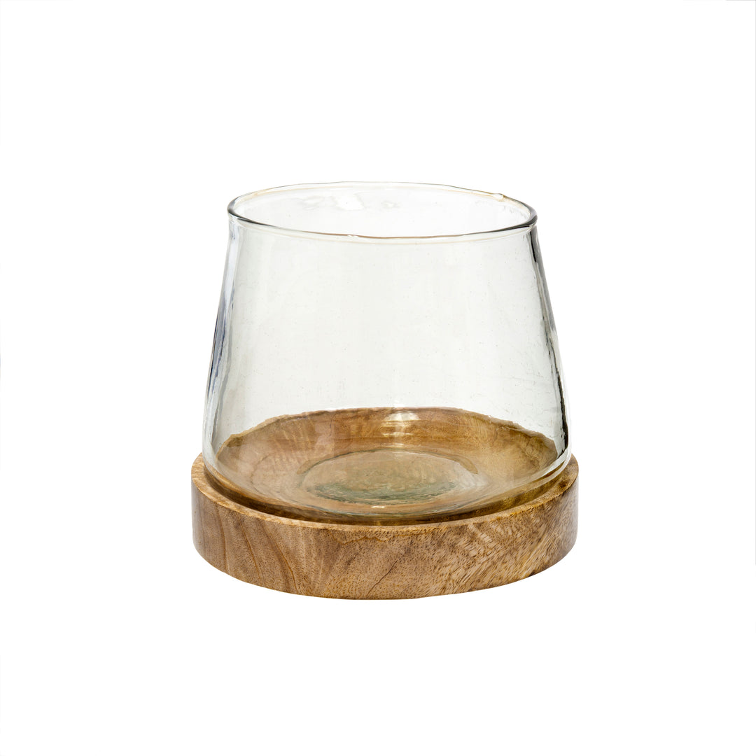 Glass + Wood Farmhouse Lantern