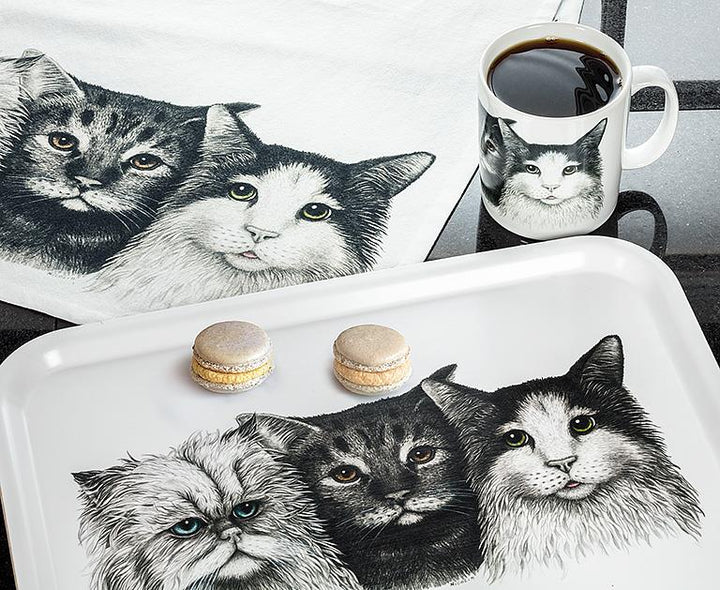 3 Cats Tea Towel