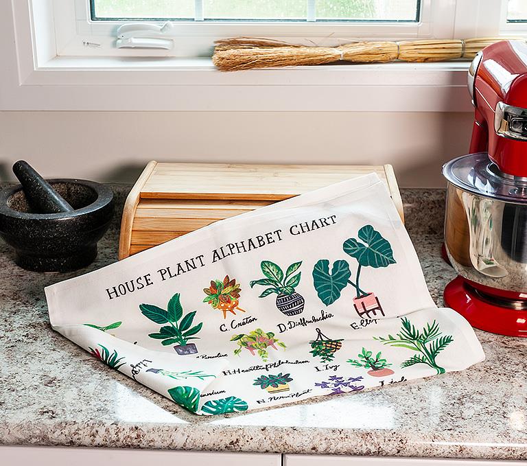 Plant Alphabet Tea Towel