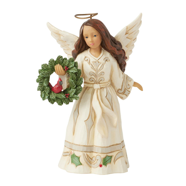 Wildland Angel With Cardinal Wreath, Jim Shore