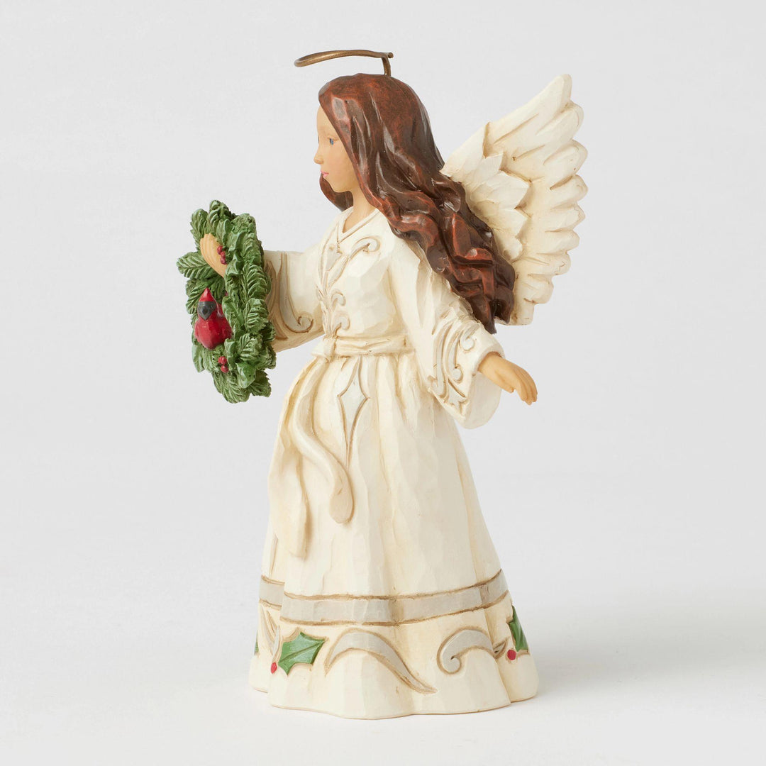 Wildland Angel With Cardinal Wreath, Jim Shore