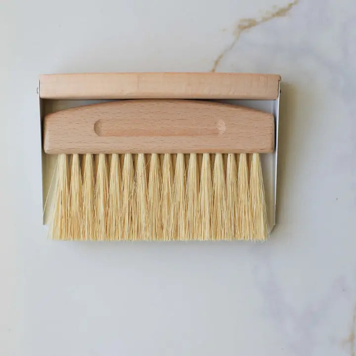 Mini Wooden Broom &amp; Dustpan Set with Sisal Bristles