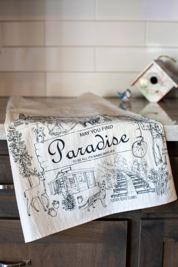 Paradise Icons Flower Sack Tea Towel, 26" Square