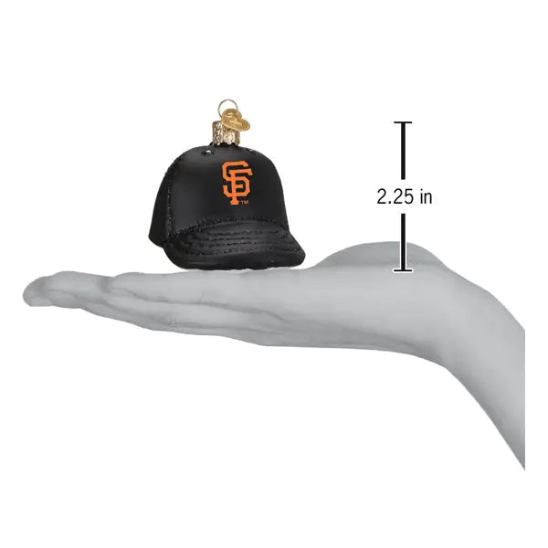 San Francisco Giants Baseball Cap Glass Ornament