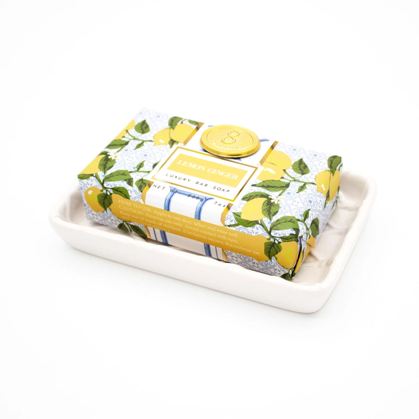 Lemon Ginger Wrapped Bar Soap, 7oz