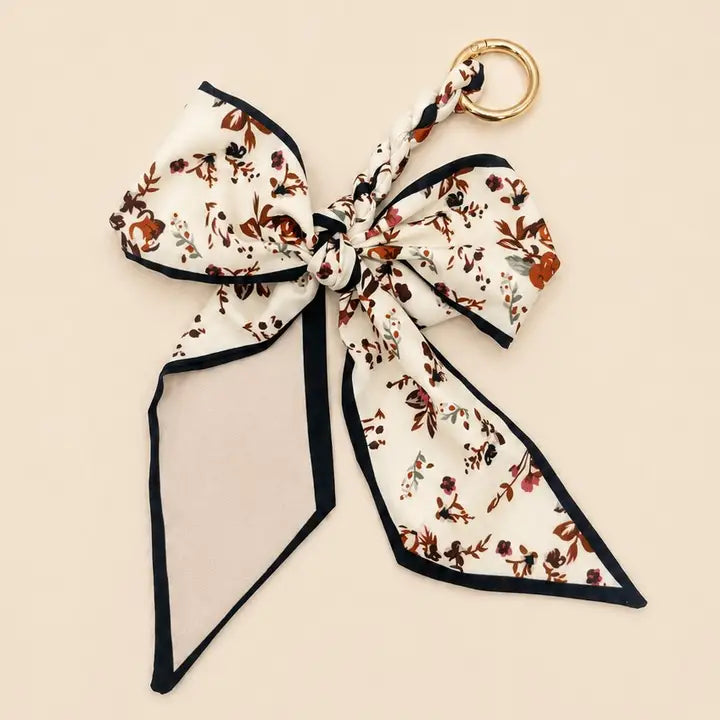 Silky Scarf Bow Bag Charm Keychain