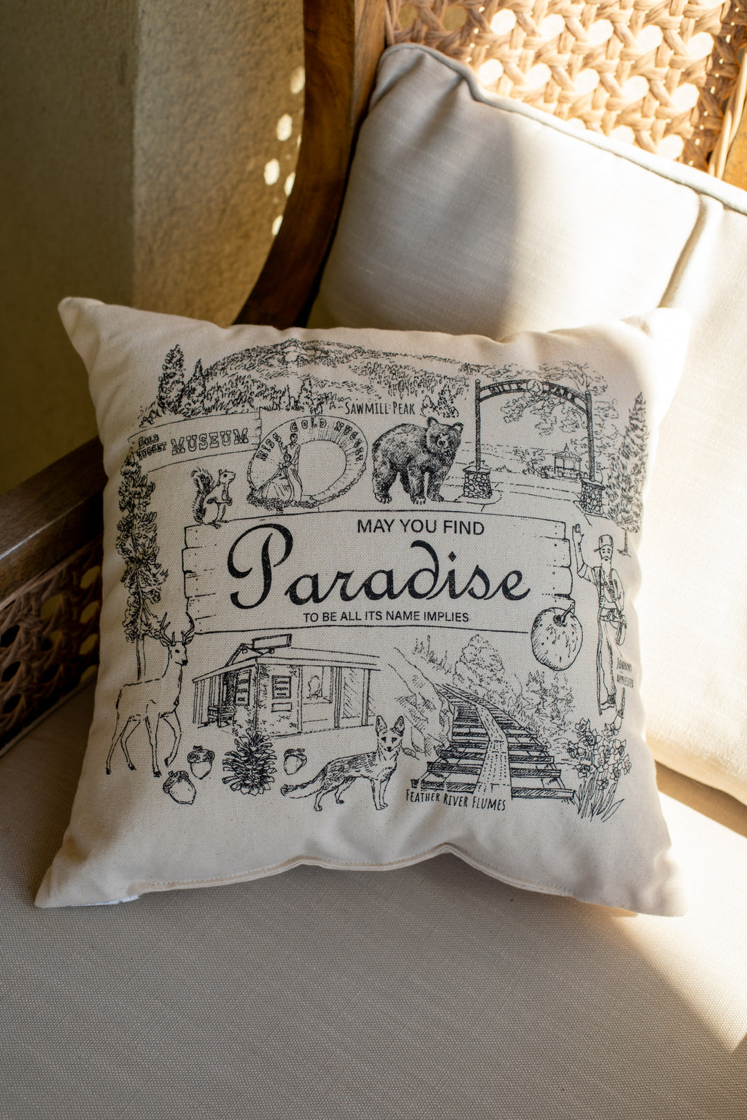 Paradise Icons Throw Pillow