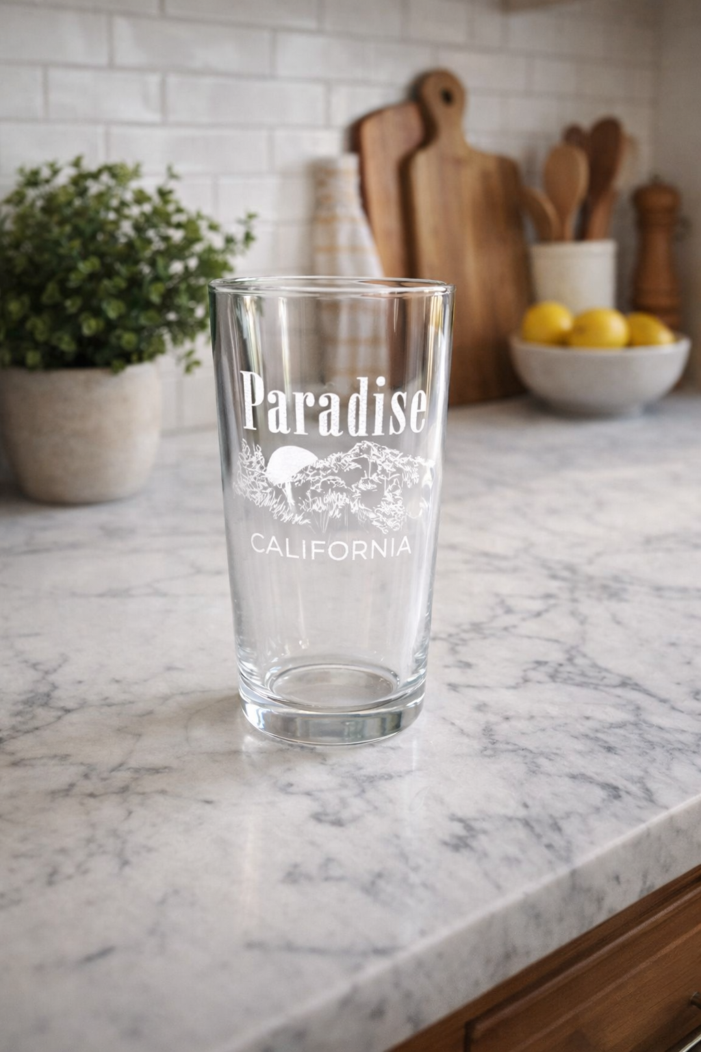 Clear glass with &