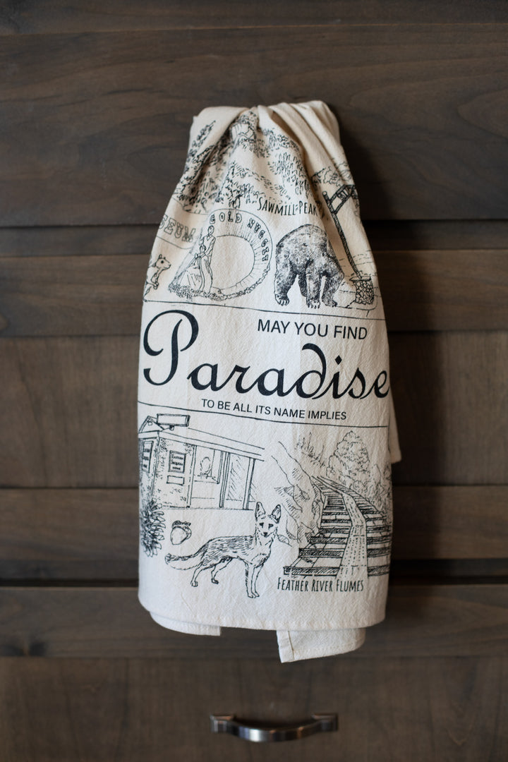 Paradise Icons Flower Sack Tea Towel, 26" Square
