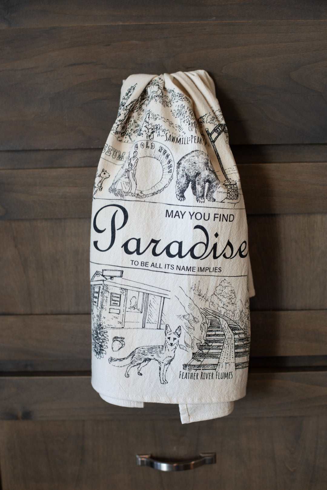 Paradise Icons Flower Sack Tea Towel, 26" Square