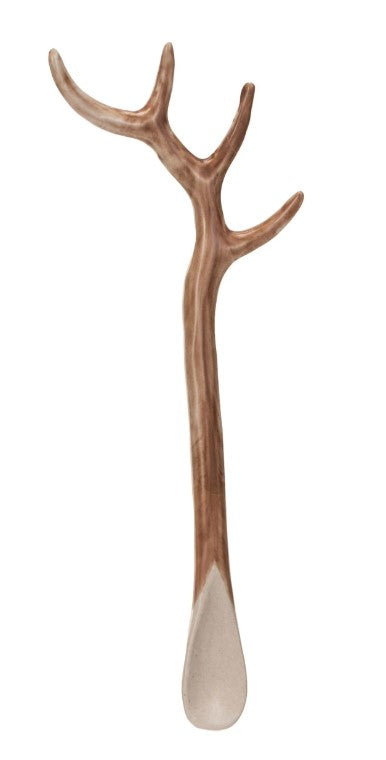 Antler Handle Stoneware Spoon