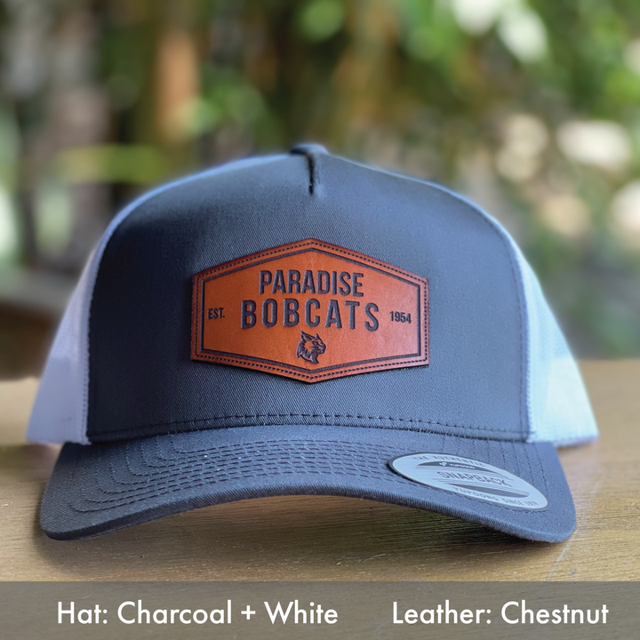 Paradise Bobcats Genuine Leather Patch Hat