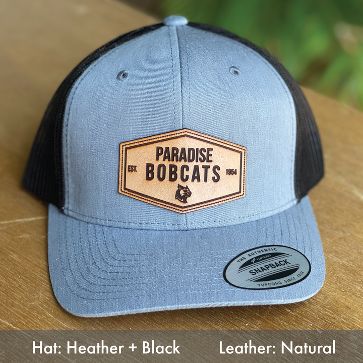 Paradise Bobcats Genuine Leather Patch Hat