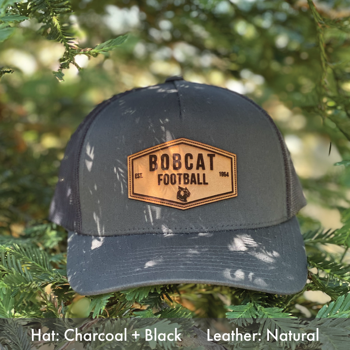 Bobcat Football Genuine Leather Patch Hat