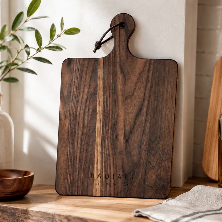 Personalized Black Walnut Charcuterie Board Gift Set