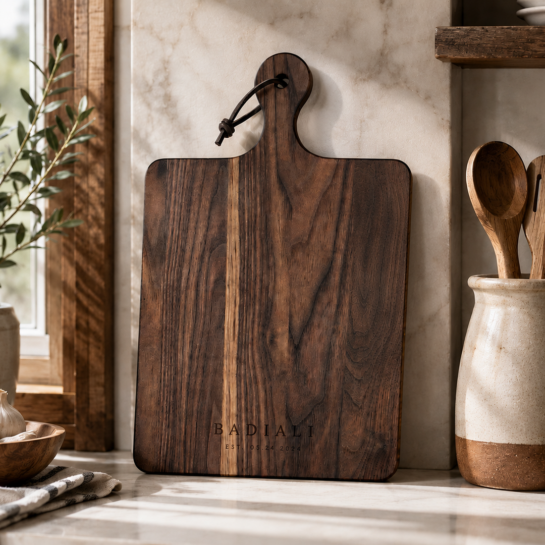 Personalized Black Walnut Charcuterie Board Gift Set