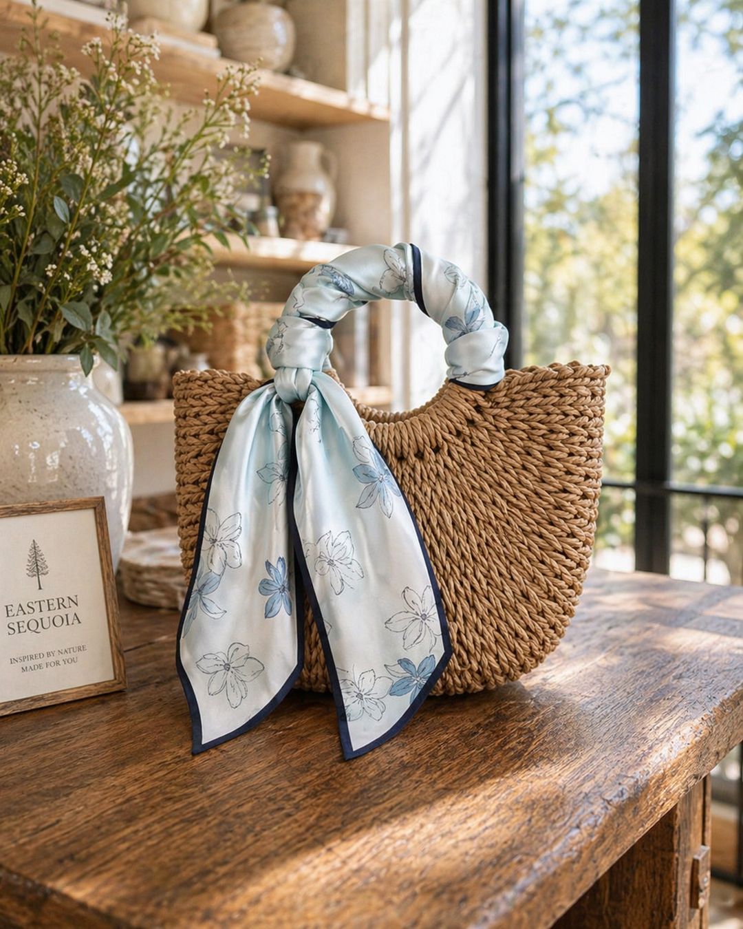 Silk Scarf – Purse Wrap, Hair Tie &amp; Neck Accent