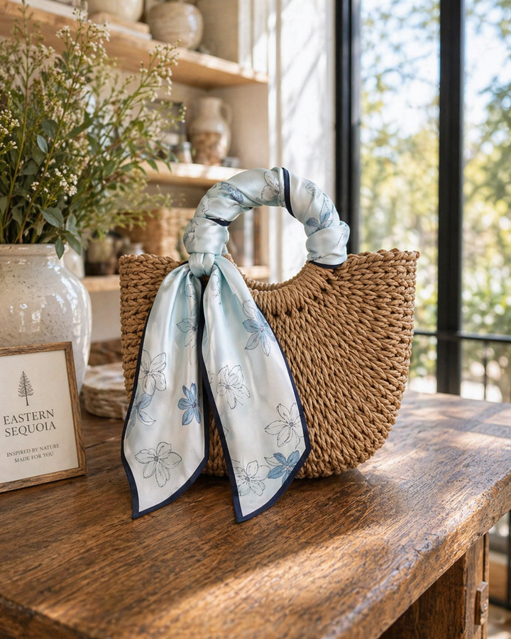 Silk Scarf – Purse Wrap, Hair Tie &amp; Neck Accent