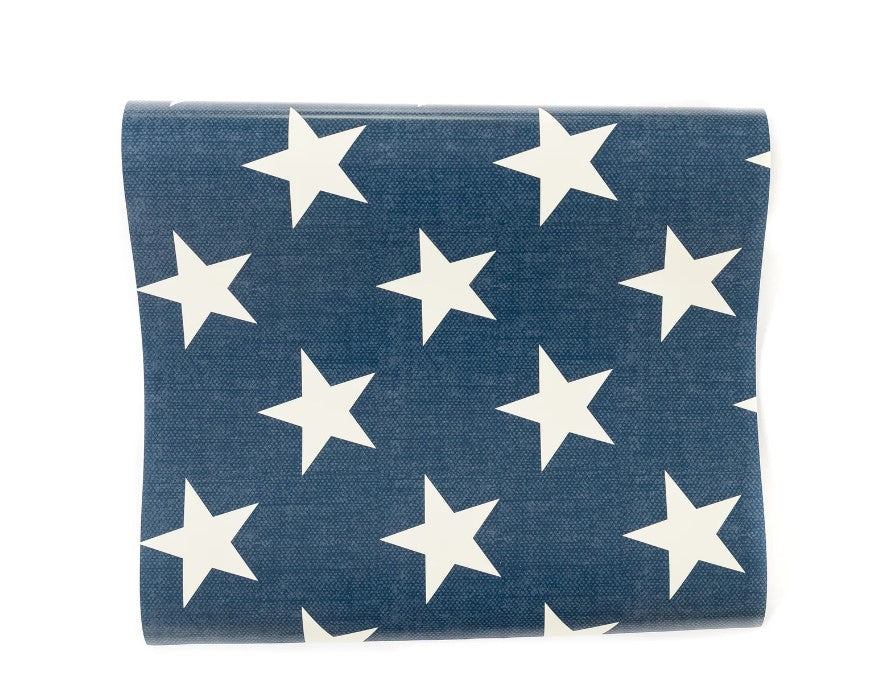 Blue Star Table Runner, 16" x 120"