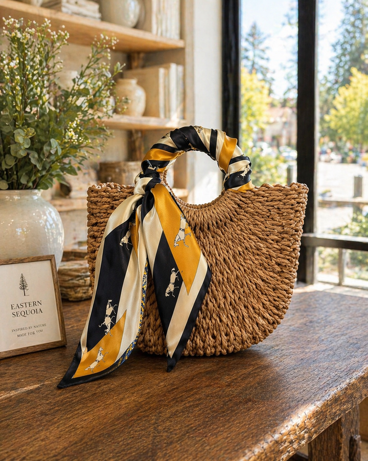 Silk Scarf – Purse Wrap, Hair Tie &amp; Neck Accent