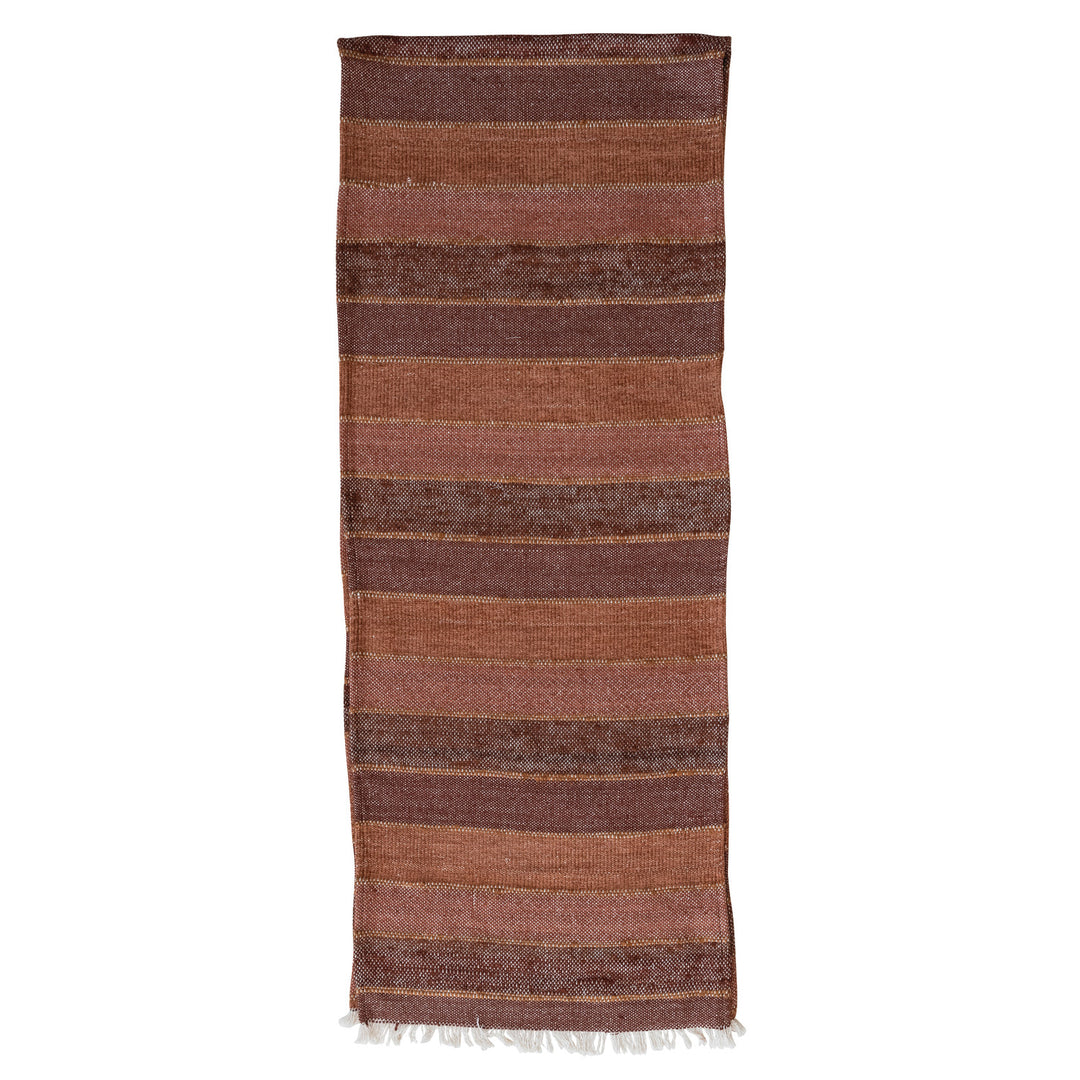 Multicolor Slub-Striped Table Runner, 72"