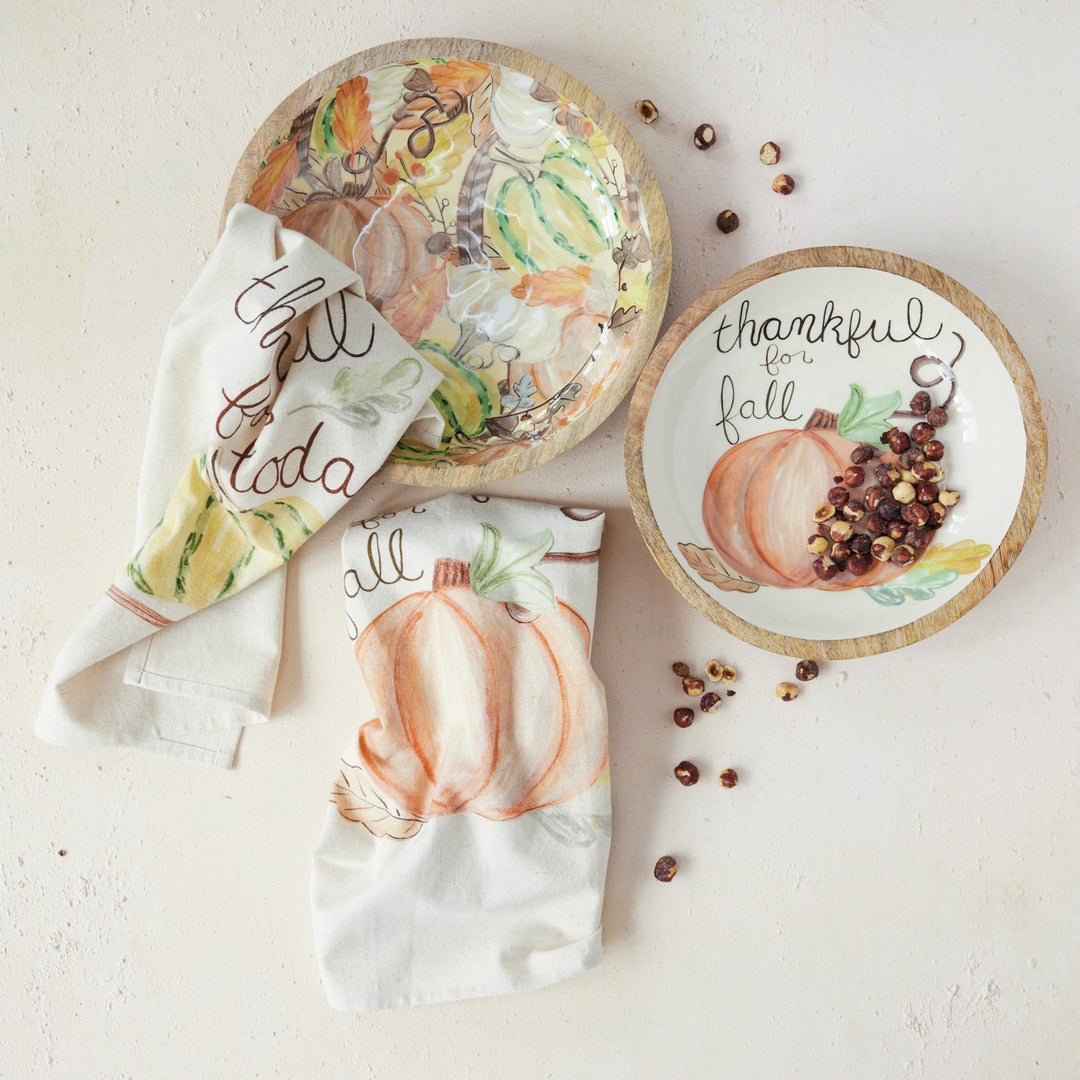 Thankful Pumpkin Tea Towel