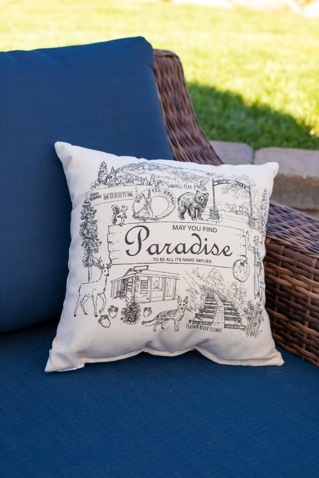 Paradise Icons Throw Pillow