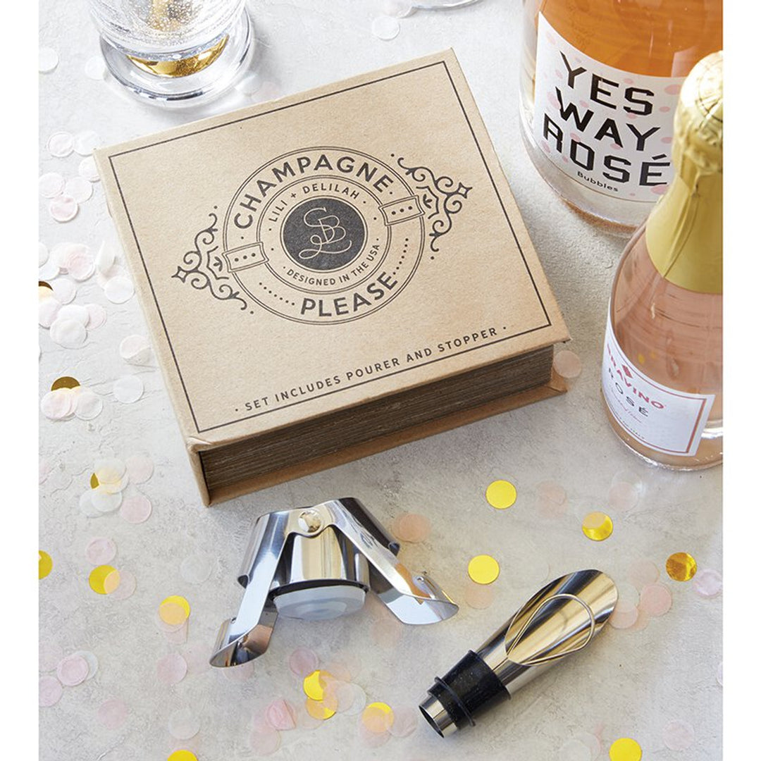 "Champagne Please" Stopper Book Box Set