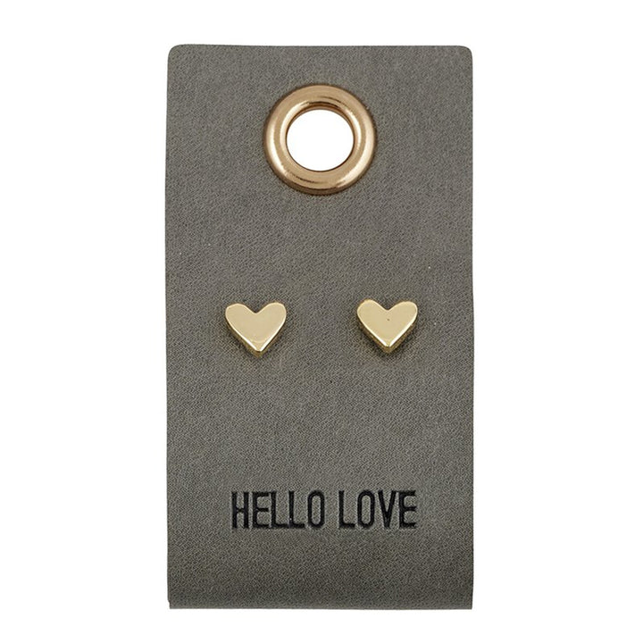 Heart Earrings Leather Gift Tag