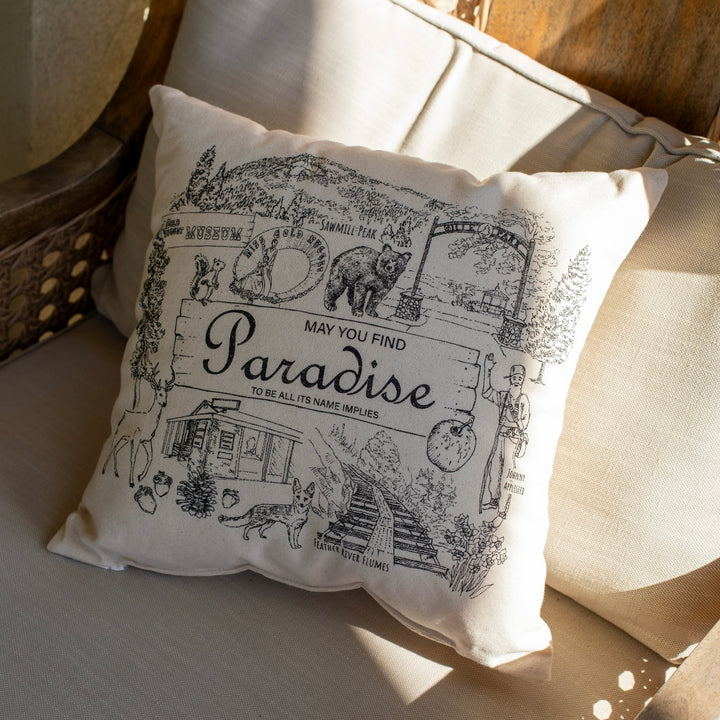 Paradise Icons Throw Pillow