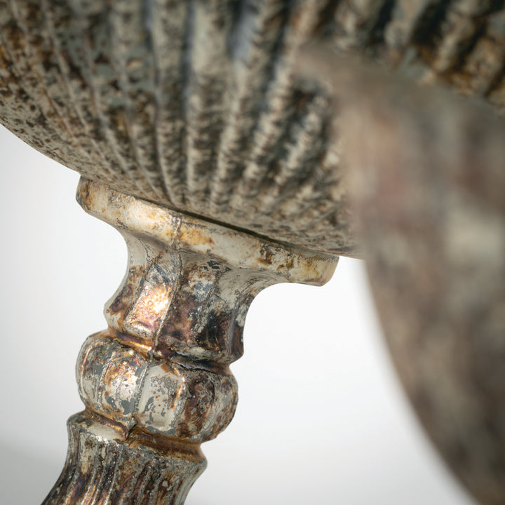 Mercury Glass Pedestal Vase, SM