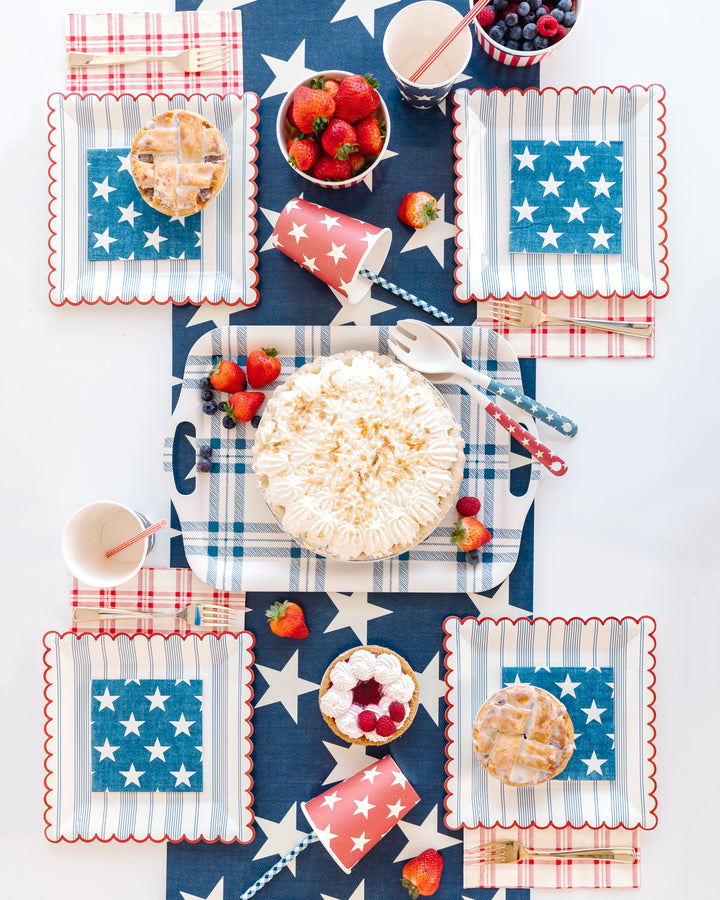 Navy Star Cocktail Napkin, 5 x 5 - 24pk