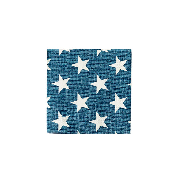 Navy Star Cocktail Napkin, 5 x 5 - 24pk