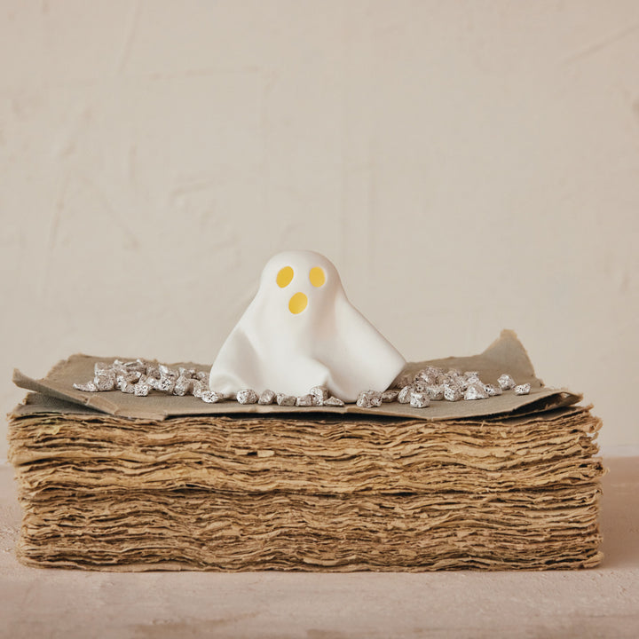Lighted Stoneware Ghost