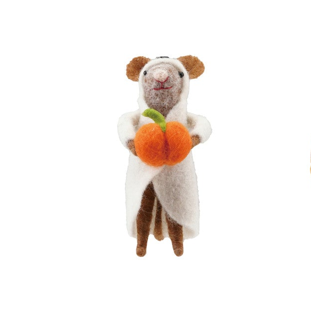 Handmade Wool Felt Halloween Mice