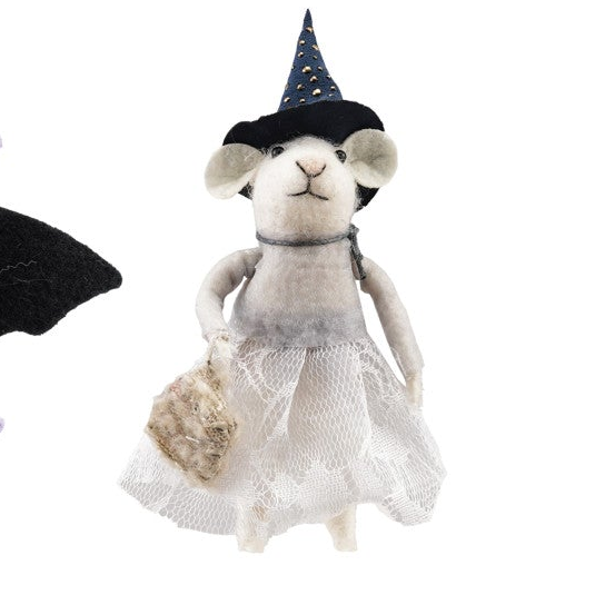 Handmade Wool Felt Halloween Mice
