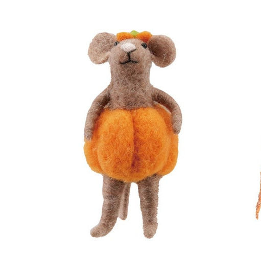 Handmade Wool Felt Halloween Mice