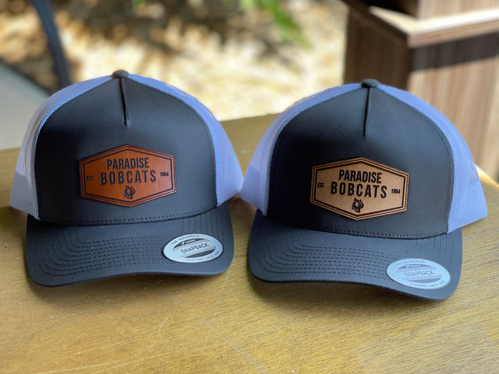 Paradise Bobcats Genuine Leather Patch Hat