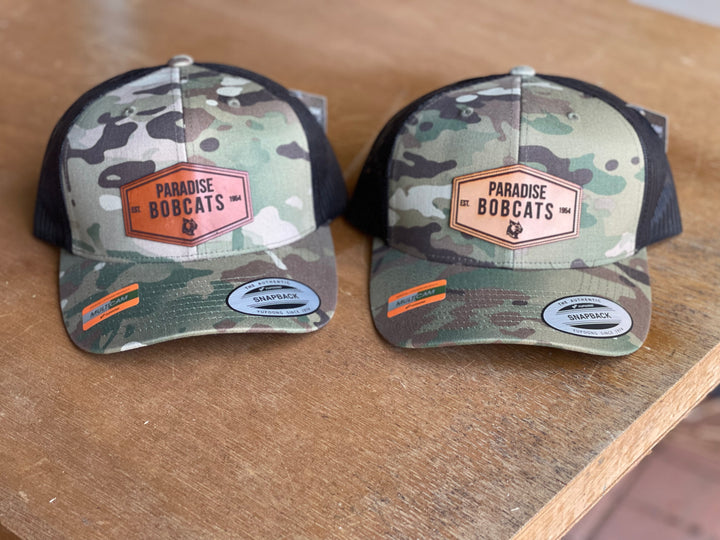 Paradise Bobcats Genuine Leather Patch Hat