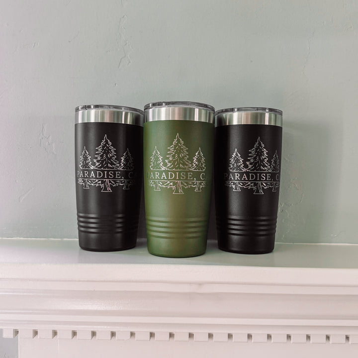 20 oz Insulated Tumbler, 3 Tree Design